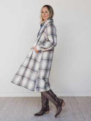 Rustic Gatherings Plaid Coat: undefined