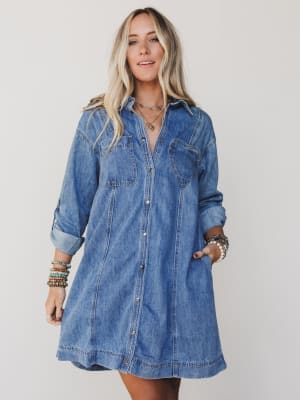 Rodeo Romance Denim Dress: undefined