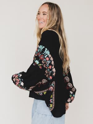 frida-embroidered-dolman-sleeve-top-black/Black