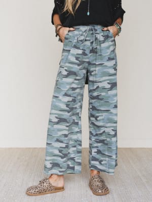 The Nest Casual Wanderer Wide Leg Slit Pants: undefined