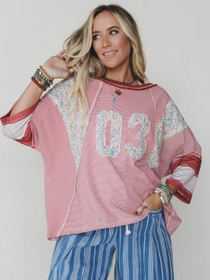 Britt Patchwork Top: undefined