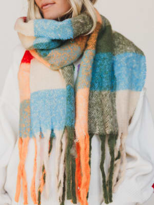 Dreaming In Color Plaid Scarf: undefined