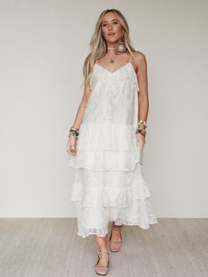 Poems And Stories Dress - Ecru M / Ecru