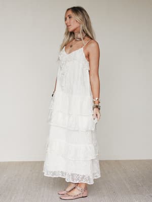 Poems And Stories Dress - Ecru M / Ecru
