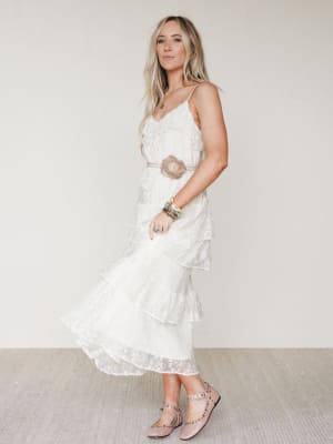 Poems And Stories Dress - Ecru M / Ecru