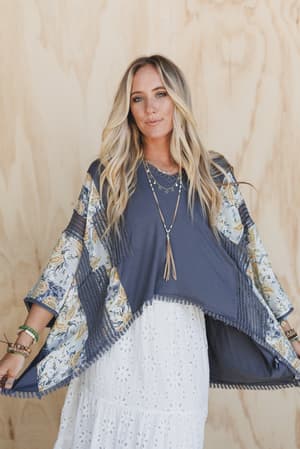 floral-coast-v-neck-top-charcoal/Gray