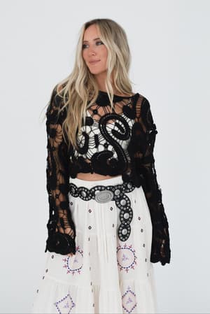 juliet-crochet-top-black/Black