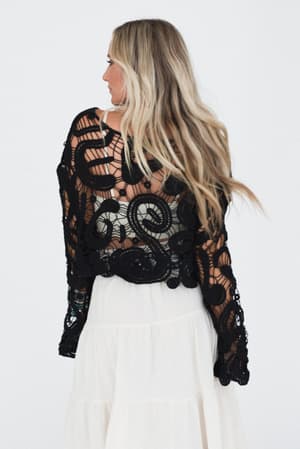 juliet-crochet-top-black/Black