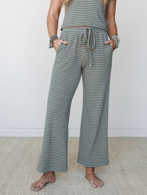 Daily Stripes Set 2 Piece Bundle - Basil Green