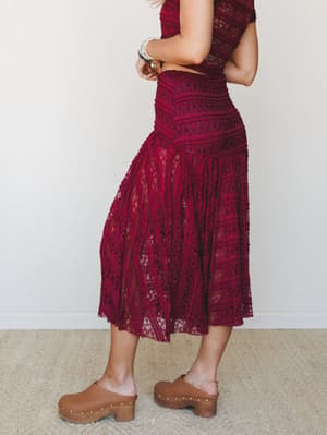 Moonpetal Lace Set 2 Piece Bundle - Burgundy