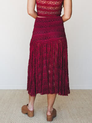 Moonpetal Lace Set 2 Piece Bundle - Burgundy
