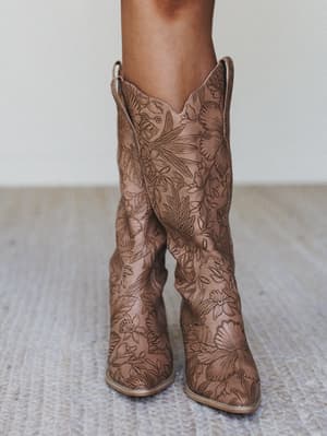 Flora Boot - Floral Brown 7.5 / Floral Brown