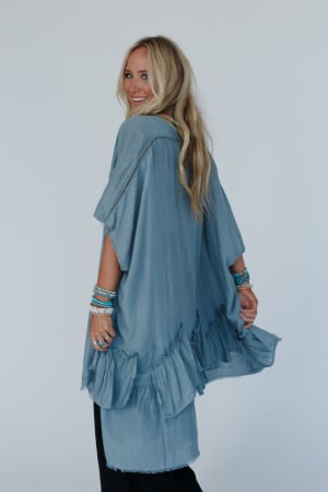 gwen-ruffle-kimono-blue-gray/Blue Gray