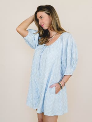 Quaint Whisper Romper - Light Chambray L / Light Chambray