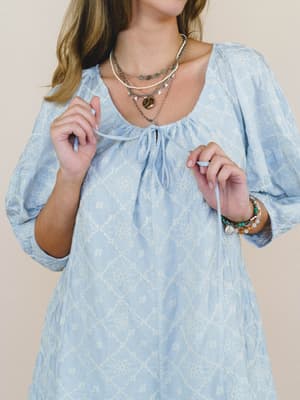 Quaint Whisper Romper - Light Chambray L / Light Chambray