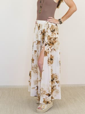 Sepia Spring Maxi Skirt - Sand L / Sand