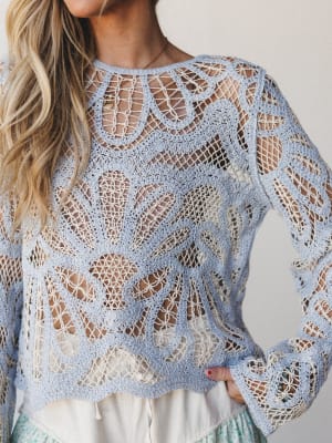 Things of Dreams Top - Powder Blue S / Powder Blue