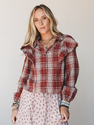 Harvest Moon Blouse: Brick