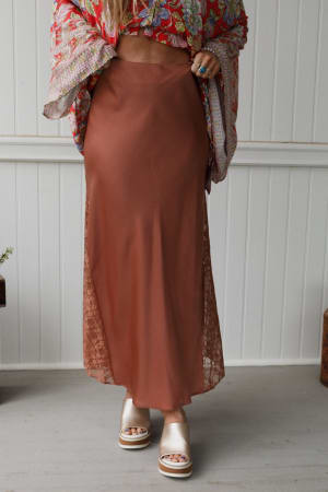satin-starlight-lace-skirt-clay/Red