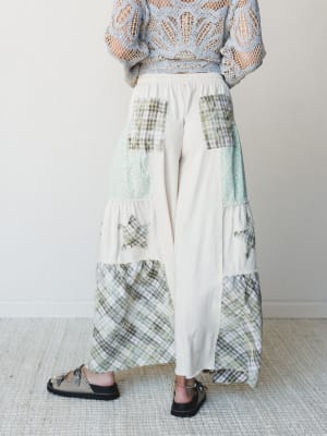 Coastal Chill Wide Leg Pants - Oatmilk Multi S / Oatmilk Multi