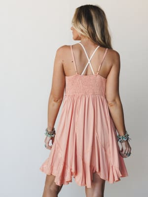 Georgia Mini Dress - Coral Orange M / Coral Orange