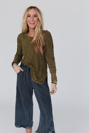 cant-miss-thermal-knit-top-olive/Olive