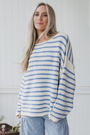 all-my-stripes-oversized-sweater-blue/Blue