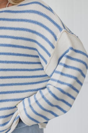 all-my-stripes-oversized-sweater-blue/Blue