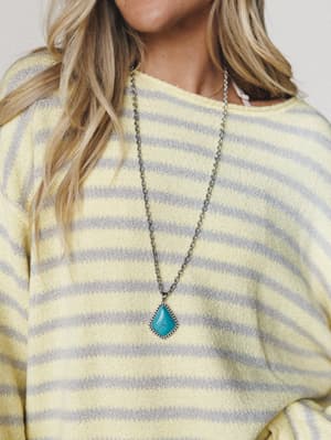 All My Stripes Oversized Sweater - Misted Yellow Icey Grey S / Misted Yellow Icey Grey