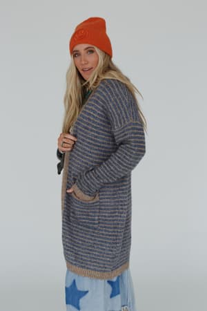 Wherever I Go Striped Knit Cardigan: undefined