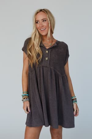 sweet-nothings-baby-doll-dress-charcoal/Charcoal