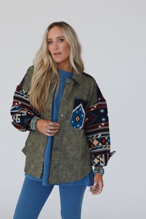 scout-printed-sleeve-jacket-olive/Olive
