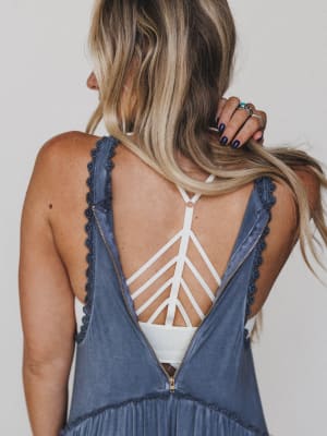 Light Of The Moon Crochet Trim Bralette: undefined