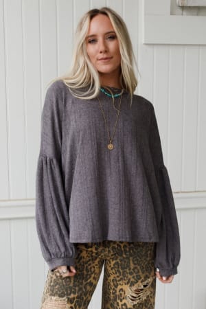 sweet-heart-balloon-sleeve-knit-sweater-black/Black