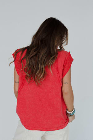 clean-cut-short-sleeve-top-red/Red