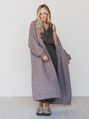 Just My Warmth Cardigan - Mocha L / Mocha