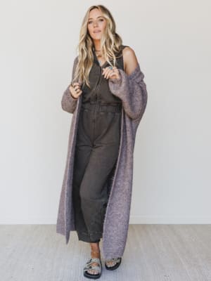 Just My Warmth Cardigan - Mocha L / Mocha