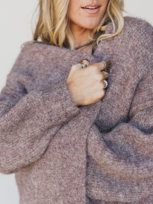 Just My Warmth Cardigan - Mocha L / Mocha
