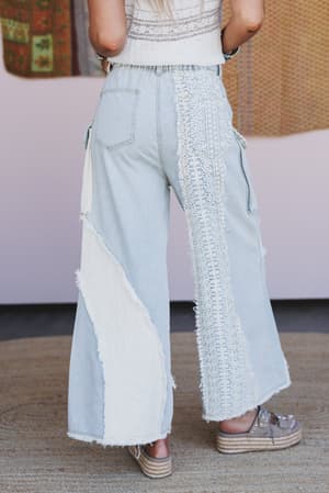seaside-bloom-crochet-detail-pants-denim/Blue