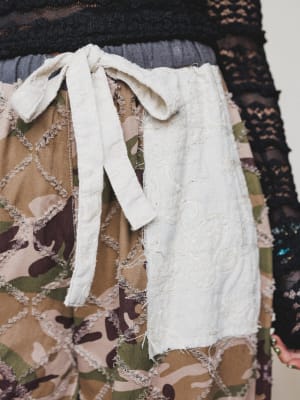 Camo Caravan Wide Leg Joggers - Charcoal L / Charcoal