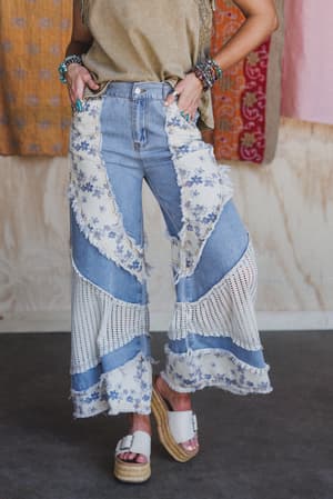 bloom-stitch-crochet-contrast-jeans-denim/Blue