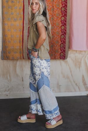 bloom-stitch-crochet-contrast-jeans-denim/Blue