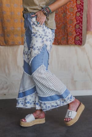 bloom-stitch-crochet-contrast-jeans-denim/Blue