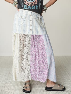 Color Hues Maxi Skirt: undefined