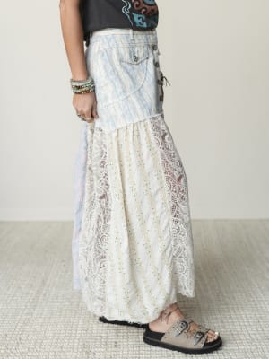 Color Hues Maxi Skirt - Blue Multi S / Blue Multi