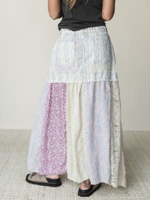 Color Hues Maxi Skirt - Blue Multi S / Blue Multi