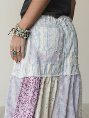 Color Hues Maxi Skirt - Blue Multi S / Blue Multi
