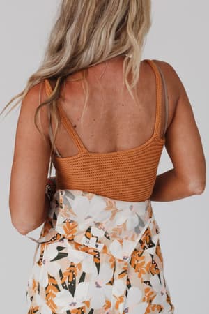 heatwaves-button-down-brami-mustard/Burnt Orange