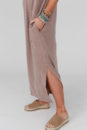 easy-days-maxi-slit-tee-dress-acorn/Acorn