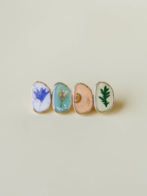 Together with Flowers Hair Clip - Multi OS / Multi